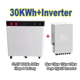 Hot Sale 10kw 12kw 15kw 20kw 30kw 50kw LiFePo4 Battery Inverter Solar Panels Power Bank Energy Storage System Complete Kits