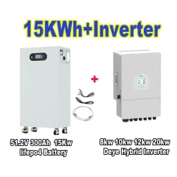 Hot Sale 10kw 12kw 15kw 20kw 30kw 50kw LiFePo4 Battery Inverter Solar Panels Power Bank Energy Storage System Complete Kits