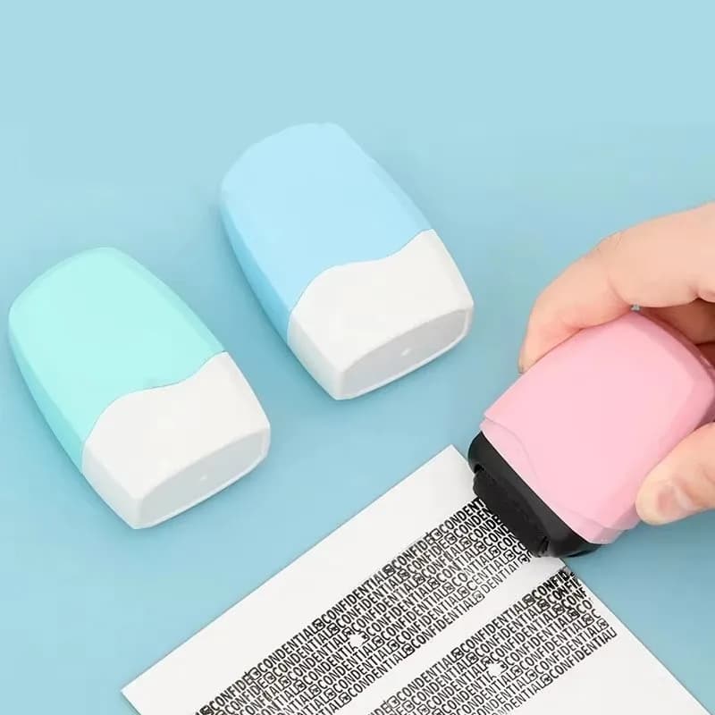 Identity Protection Roller Stamp Stop ID Identity Theft Identification Shielding Privacy Secret Address Shielder