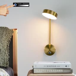 Modern and Simple LED Indoor Lighting Wall Lamp 9W Touch Stepless Dimming Home Bedroom Bedside Mirror Adjustable Wall Lamp