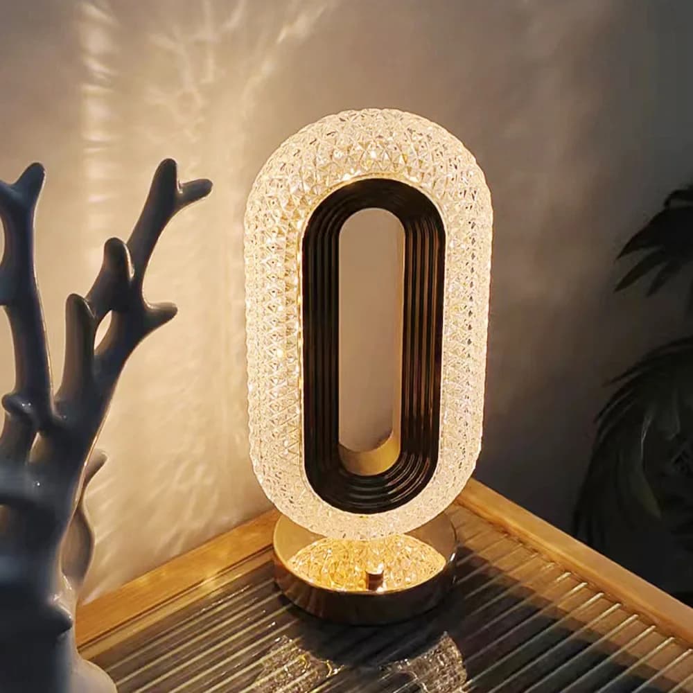 Touch Dimming Modern Desk Lamp Crystal Acrylic Table Lamp Bedroom Bedside Night Light Living Room Romantic Atmosphere Decor Lamp