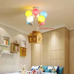 Modern Cartoon Balloon Ceiling Light Children Colored Glass Pendant Lamps Boys and Girls Room Bedroom Decoration LED Lights