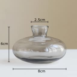 Minimalist Transparent Glass Vase Lovely Small Plant Pots Table Decoration Flower Arrangement Floral Vases Room Aesthetic Decor