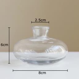 Minimalist Transparent Glass Vase Lovely Small Plant Pots Table Decoration Flower Arrangement Floral Vases Room Aesthetic Decor