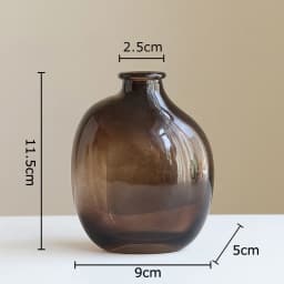 Minimalist Transparent Glass Vase Lovely Small Plant Pots Table Decoration Flower Arrangement Floral Vases Room Aesthetic Decor
