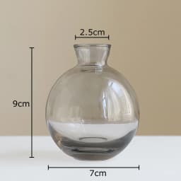 Minimalist Transparent Glass Vase Lovely Small Plant Pots Table Decoration Flower Arrangement Floral Vases Room Aesthetic Decor