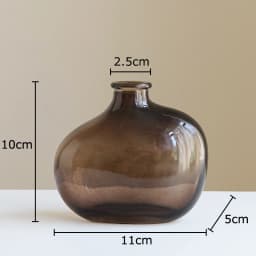 Minimalist Transparent Glass Vase Lovely Small Plant Pots Table Decoration Flower Arrangement Floral Vases Room Aesthetic Decor