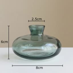 Minimalist Transparent Glass Vase Lovely Small Plant Pots Table Decoration Flower Arrangement Floral Vases Room Aesthetic Decor
