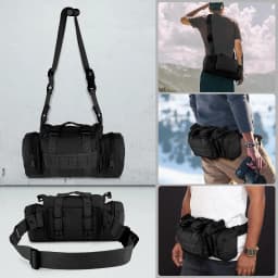 Outdoor Waist Bags for Men, Waist Fanny Packs Pouch Shoulder Bag Hand Carry Fishing Bag