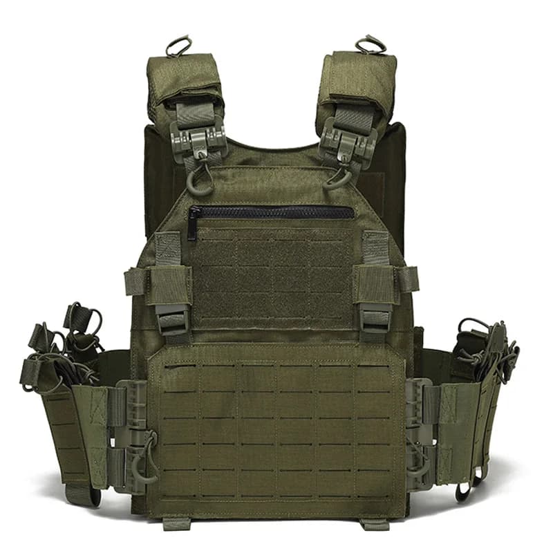 Multi Functional Quick Release Vest Laser Cutting MOLLE Hunting Vest Waterproof and Wear-Resistant Outdoor Training Vest