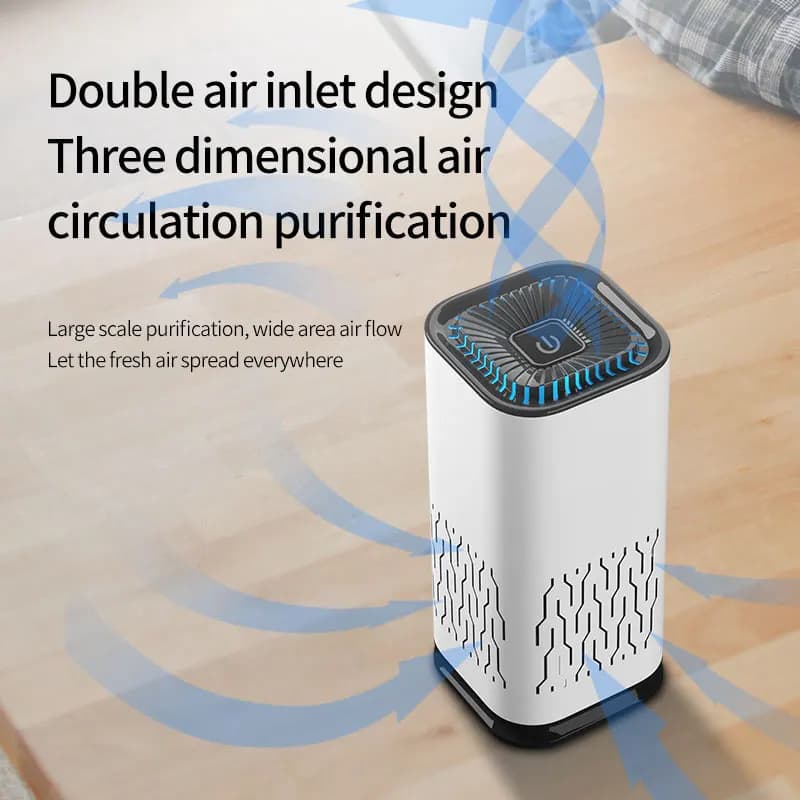 2026 New Car Air Purifier Negative Ion Air Car Oxygen Bar Odor Removal Car Air Purifier Car Home Dual-use