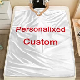 1 Piece of Custom Personalized Blanket with Image Upload DIY Flannel Blanket - Customize with Warm Photos, Soft and Warm, Suitable for Sofa, Bed, Office, Car, and Outdoor Travel - Perfect for All Seasons, Halloween, Thanksgiving, Birthdays, Weddings, Couples, Valentine's Day, Graduation, Parties, Holidays, as a Gift for Men and Women