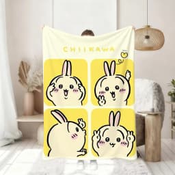 Kawaii C-ChiikawaS Cute Blanket Soft Throw Blanket for Home Bedroom Bed Sofa Picnic Travel Office Rest Cover Blanket Gift