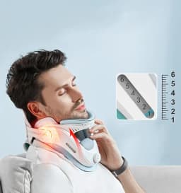 Cervical Neck Traction Device Neck Brace for Men and Women, Adjustable Neck Stretcher with 6 Power Tractions for Neck Pain Decom