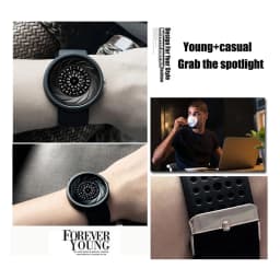 Men's Gift Enmex Creative Industrial Wristwatch Digital Design Light Sports Fashion Quartz Watches