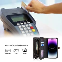 Luxury Leather Zipper Wallet Card Slot Phone Case for iPhone 17 Pro Max Air 16 E 15 14 13 12 11 X XS Max Flip Purse Stand Cover
