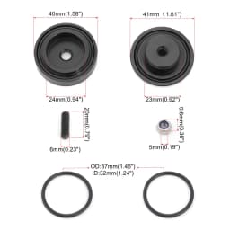 Aluminum Car Rear Wiper Delete Kit For Honda Civic Integra Mazda 3 BMW Volvo Acura RSX DC5 Plug Cap O-ring