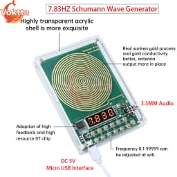7.83HZ Schumann Wave Generator 0.01Hz~100000Hz Adjustable Frequency Sine Wave Generators 3.5MM Audio Resonator DC 5V Micro USB