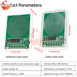 7.83HZ Schumann Wave Generator 0.01Hz~100000Hz Adjustable Frequency Sine Wave Generators 3.5MM Audio Resonator DC 5V Micro USB