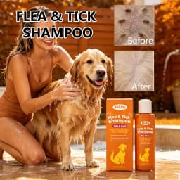 Anti Flea Tick Pet Shampoo Clean Fur Eliminate Fleas Ticks Repel Parasites Soothe Irritated Skin Gentle Dog Cat Grooming Shampoo
