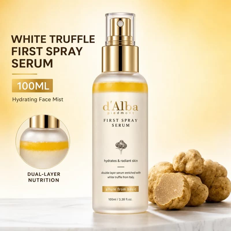 Face Essence Spray Italian White Truffles First Spray Serum Face Light Moisturizer Brightening Essence Multi-Effect Spray 100ml