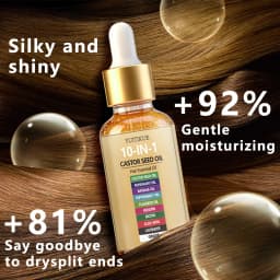 YUITIKUE 10-IN-1 Castor Seed Hair Oil | Natural Blend Of Batana, Rosemary & Biotin | For Deep Nourishment & Healthy Hair & Scalp