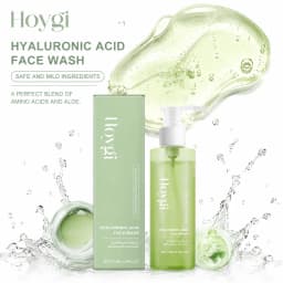 HOYGI Hyaluronic Acid Cleanser Oil Control Blackhead Remover Facial Skin Pore Cleansing Gel Brightening Exfoliating Face Wash