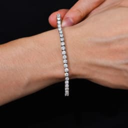 High Quality 316L Stainless Steel D VVS1 Moissanite Tennis Bracelet Iced Out Waterproof Daily Jewelry Chain Gifts for Men Women