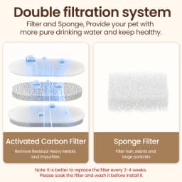 ROJECO Stainless Steel Cat Water Fountain Filters 2L Automatic Pet Water Dispenser Smart Drinking Fountain for Cat Dog Supplies