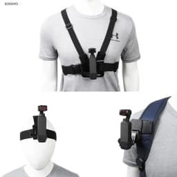 Chest Strap Backpack Clip Headband Strap Mount With Fixed Clip J-Shaped Base for DJI OSMO Pocket 1 2 Camera Gimbal Accessories