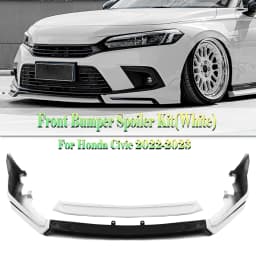 For 2022-24 Honda Civic Sedan And Hatchback Models YOFER Style Front Bumper Spoiler Lip Blade + Lower Side Splitter Corner Cover