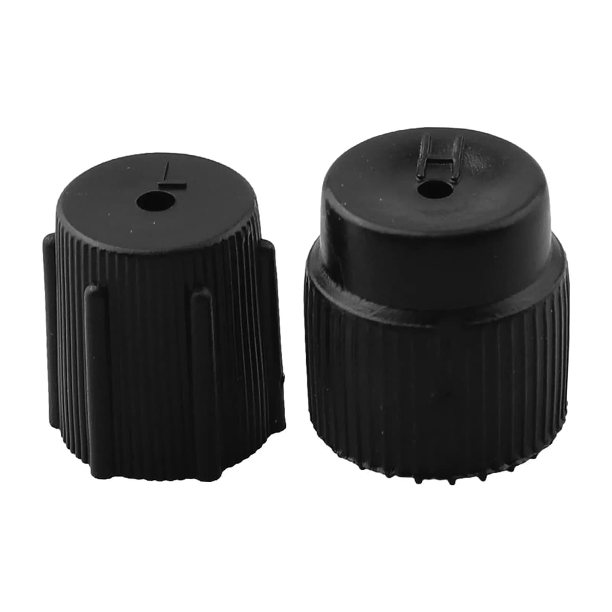 2pcs Replacement Dust Covers Car AC Valve Cap Kit With High 16mm And Low 13mm Charging Port AC System -Caps Accessories
