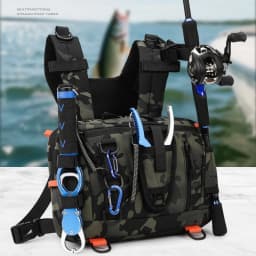 Fishing Tactical Chest Bag Camping Hiking Backpack Front Chest Vest Bags Lure Fishing Tackle Bag Fanny Pack Men Climbing Bag