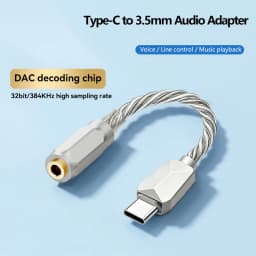 USB C DAC Type-C to 3.5mm Headphoner Amplifier 32Bit 384KHz Dongle DAC KT02H20 HIFI Audio Decoding Adapter Amp