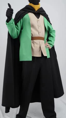 HOLOUN Natsuki Subaru Cosplay Costume Zero Anime Black Cloak Vest T-shirt Pants Scarf XS-3XL