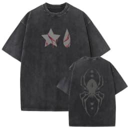 Washed Vintage Anime Hunter X Hunter T-shirt Hisoka Graphic T Shirt Men Women Casual Oversized Cotton T-shirts Short Sleeve Tops