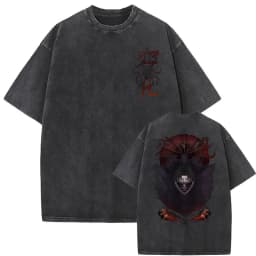 Washed Vintage Anime Hunter X Hunter T-shirt Hisoka Graphic T Shirt Men Women Casual Oversized Cotton T-shirts Short Sleeve Tops
