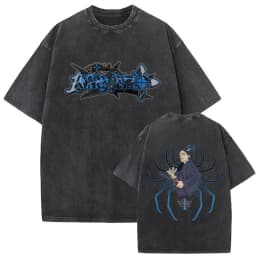 Washed Vintage Anime Hunter X Hunter T-shirt Hisoka Graphic T Shirt Men Women Casual Oversized Cotton T-shirts Short Sleeve Tops