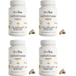 Docteat Nattokinase 12000 FU with CoQ10 Bromelain Turmeric Supports Healthy Blood Flow and Antioxidant Defense 60 Capsules
