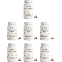 Docteat Nattokinase 12000 FU with CoQ10 Bromelain Turmeric Supports Healthy Blood Flow and Antioxidant Defense 60 Capsules