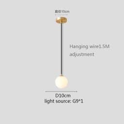 Gold/Black/silv Glass Ball Pendant Lights White Globe Hanging Lamps Bar Restaurant Deco Luminaire Bedroom Light E27 Pendant Lamp