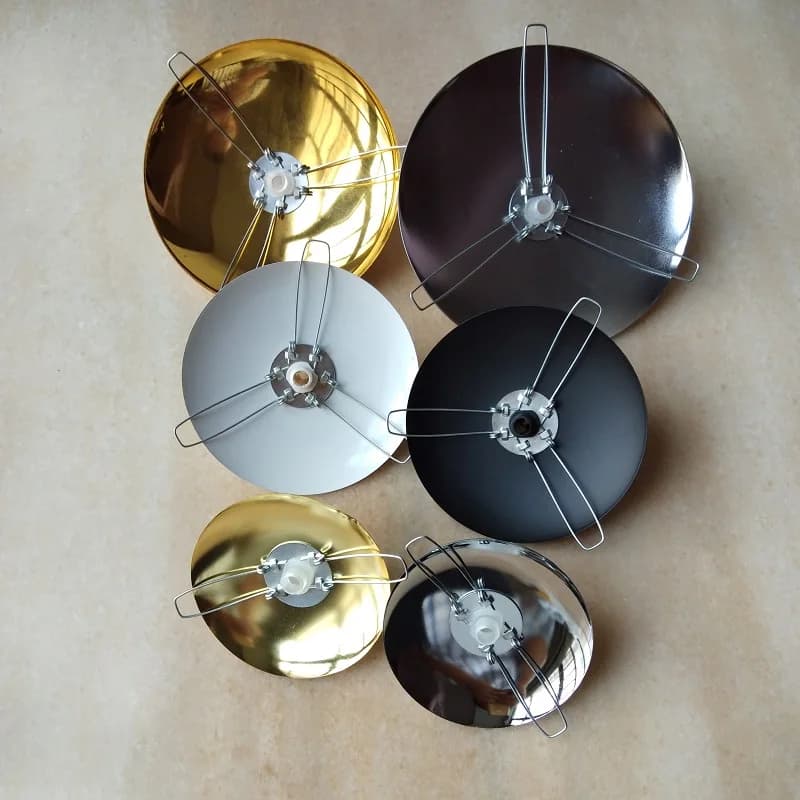 2pcs/lot lamp base tray Metal cap arc cover flying saucer+2 forks/3 forks fixing spring+cable grips lighting accessories