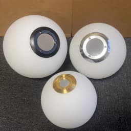Black/Silver/Bronze D12/15/18/20cm DIY lampshade replaced with threaded metal matte white spherical glass lampshade
