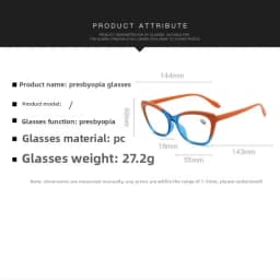 Women's Fashion Cat Eye Reading Glasses Men Vintage Blue Light Blocking Eyewear Retro Ultralight Far Sight Presbyopia 0+1.0+4.0