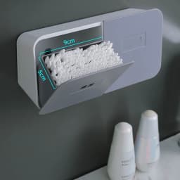 Bathroom Organizer Cotton Pads Storage Plastic Swab Holder Wall-mounted Tampon Container Cotton Swab Holder Cosmetic Organizer