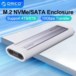 ORICO M.2 NVMe SATA SSD Enclosure Tool-Free USB External 10Gbps M.2 NVMe To USB Adapter Support UASP for PCIe NVMe and SATA SSD