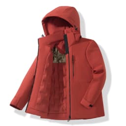 JNLN Unisex Waterproof Fleece Jackets Winter Windproof Thermal Windbreaker Men Women Hiking Camping Skiing Climbing Raincoat