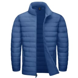 TACVASEN Stand Collar Lightweight Puffer Jackets Mens Quilted Jacket Water Resistant Ripstop Down Insulated Windbreaker Coats