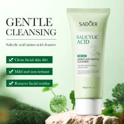 SADOER Salicylic Acid Facial Cleanser Face Wash Foam Face Cleanser Moisturizing Facial Cleansing Hydrating Skin Care Products
