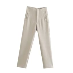 HXAO Ladies Pants Office Wear Black Pink White Pants for Women Fashion High waist Formal Pants Office outfits Pencil Trousers